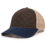 Quilted Twill Designer Mesh Snapback Hat - BNVEED STYLE